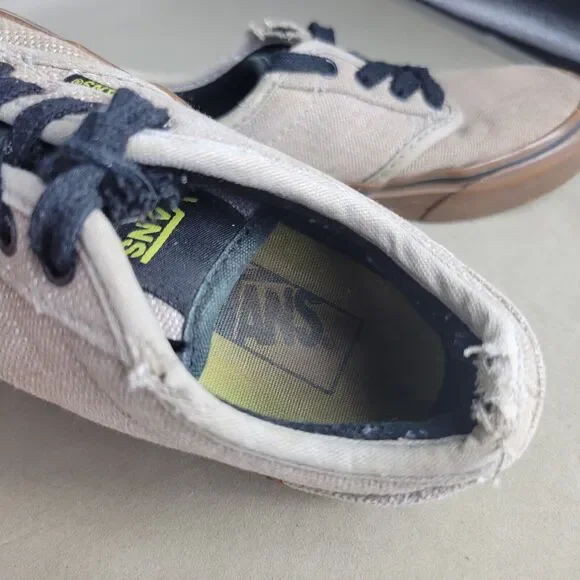 Vans Shoes Boys Size 11.5 Brown Lace Up Walking Low Top Man Made Comfort Sneaker - Picture 5 of 15